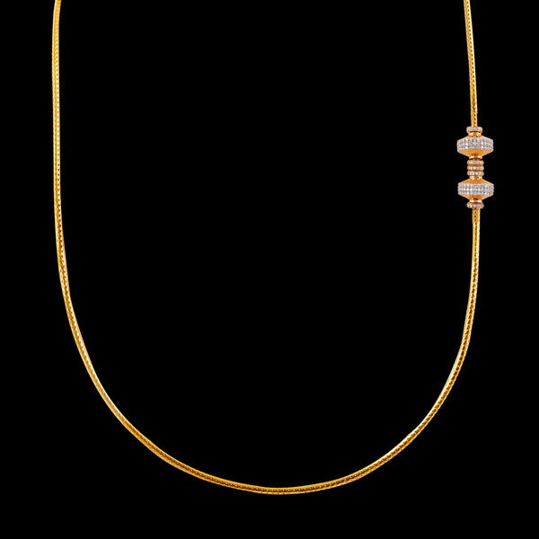 Thali Chain Designs Diamond Studded Gold Chain Diamond Mugappu