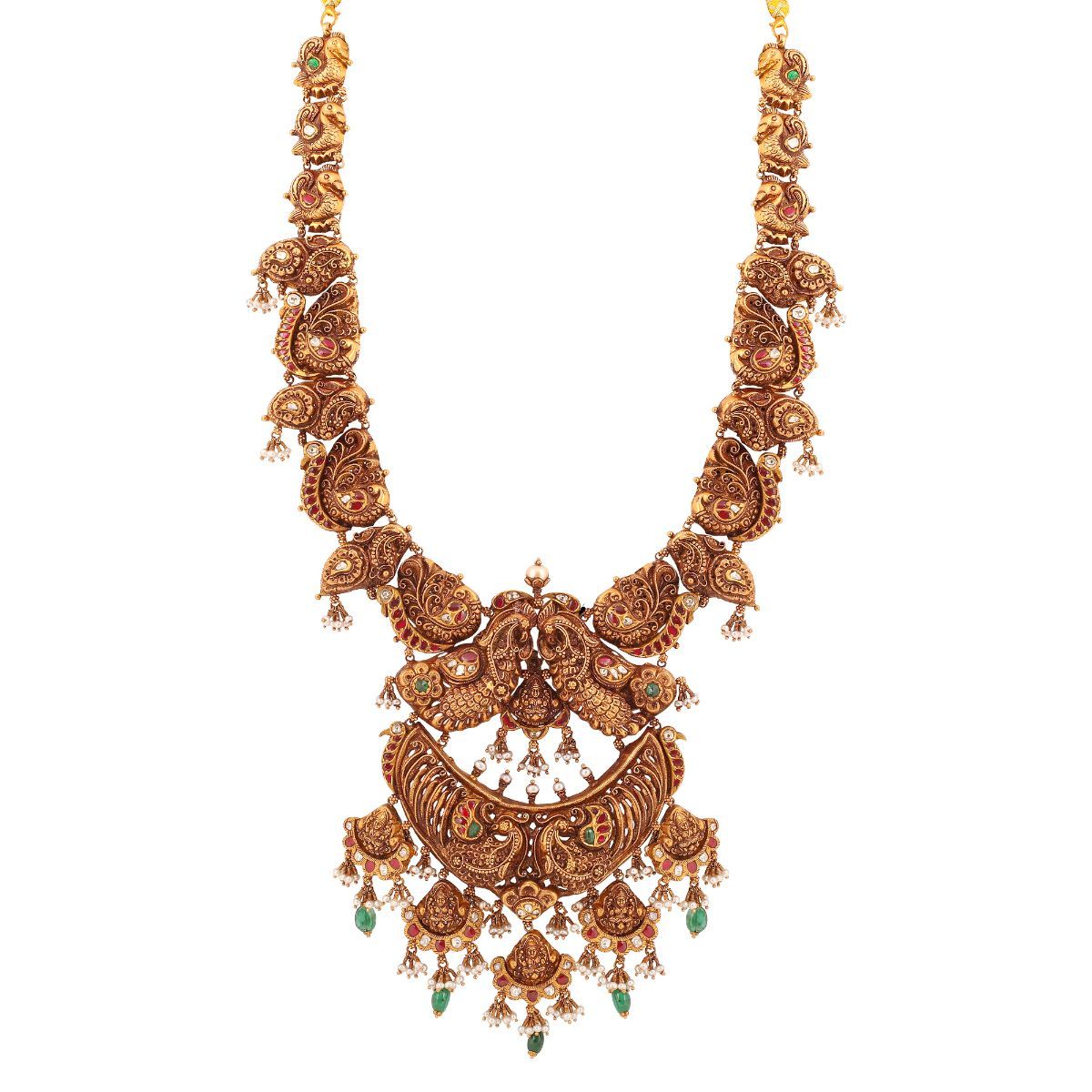 Intricate Goddess Lakshmi Temple Jewellery _JCGJNC5012