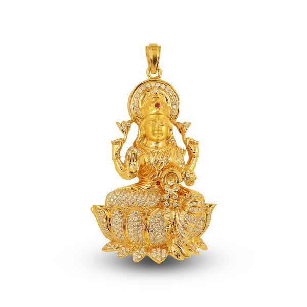 Goddess Lakshmi Diamond Pendant_JDP3032 – JCS JEWEL CREATIONS