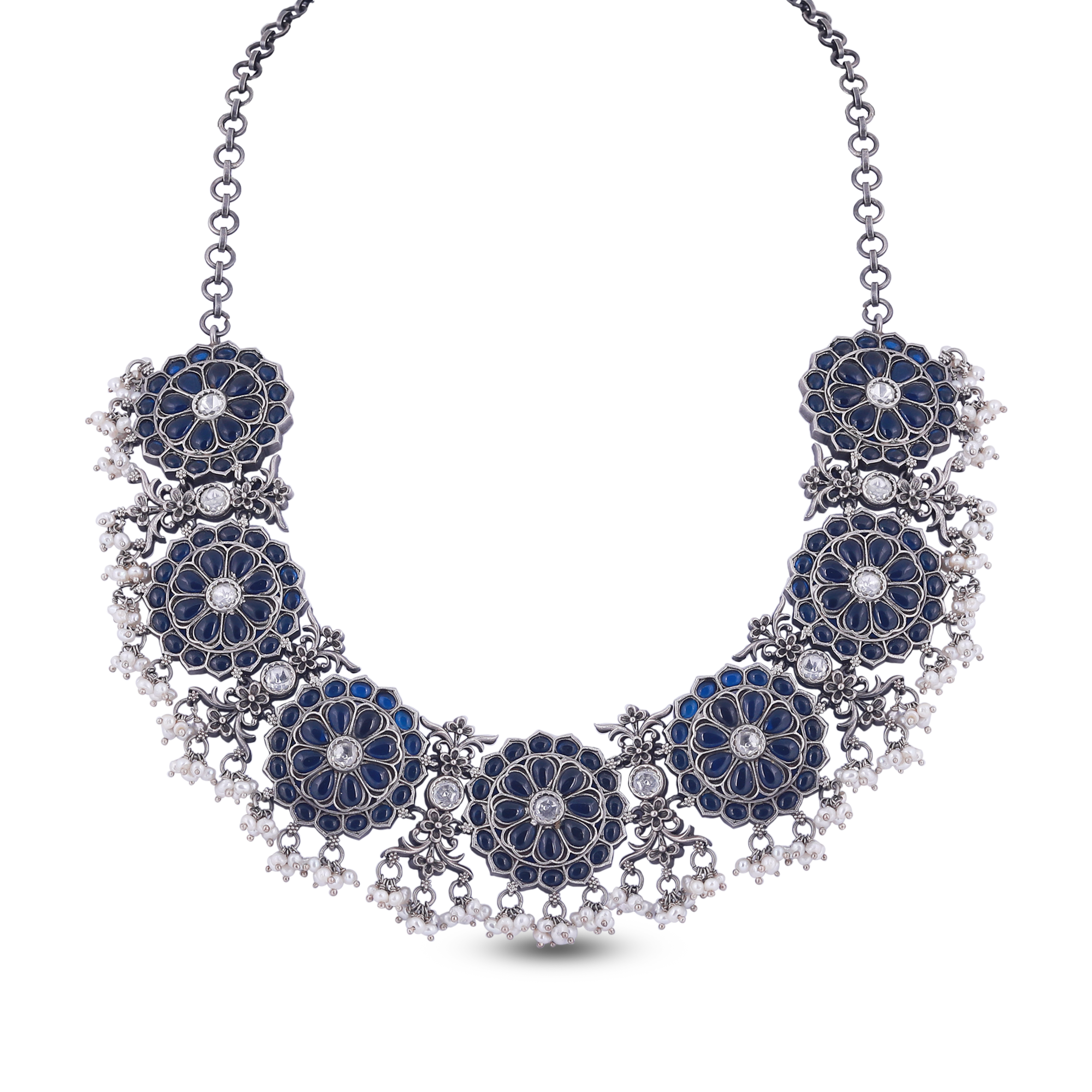 Fiore Silver Necklace_JSN5023