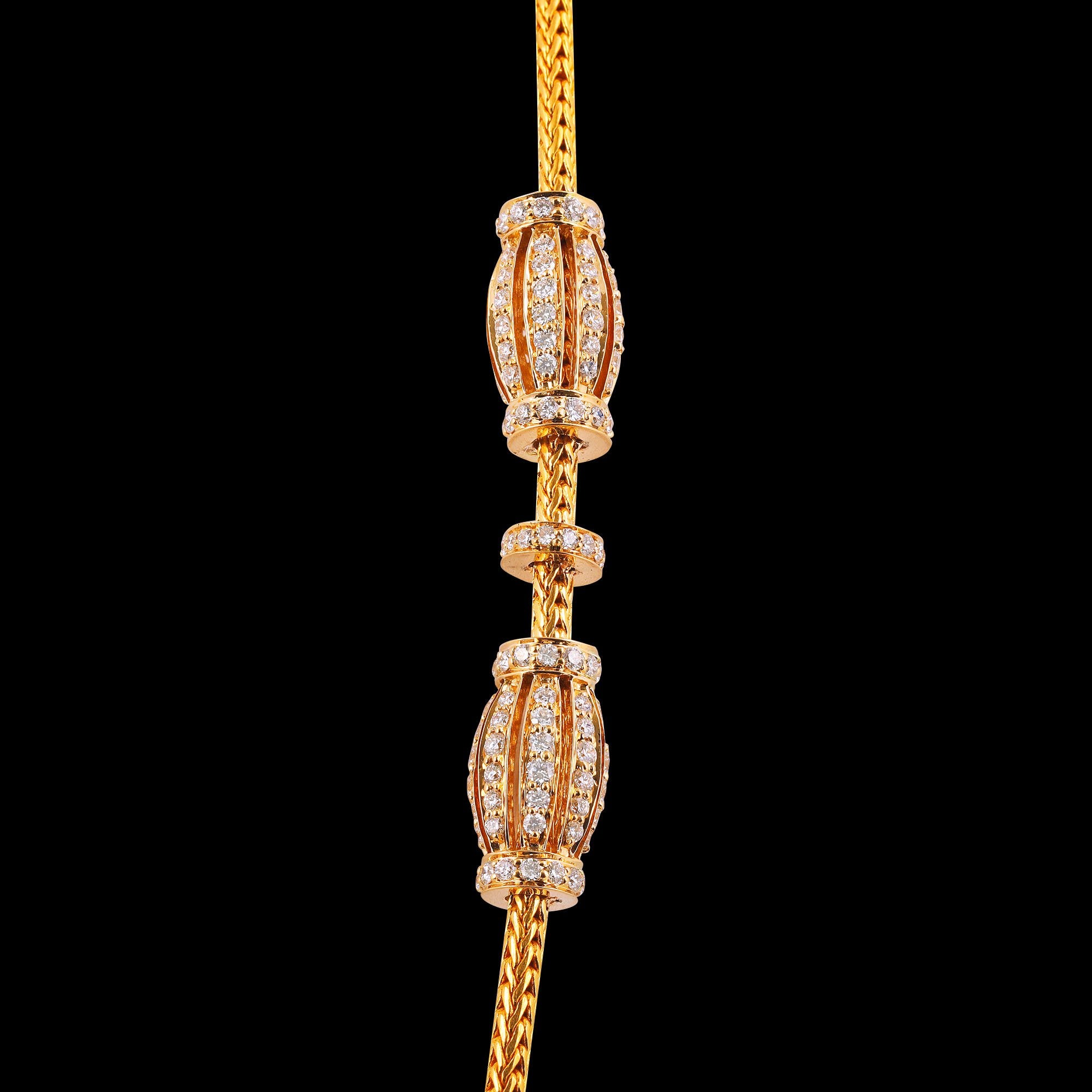 Diamond Mugappu Chain JCDJCH5006 JCS JEWEL CREATIONS