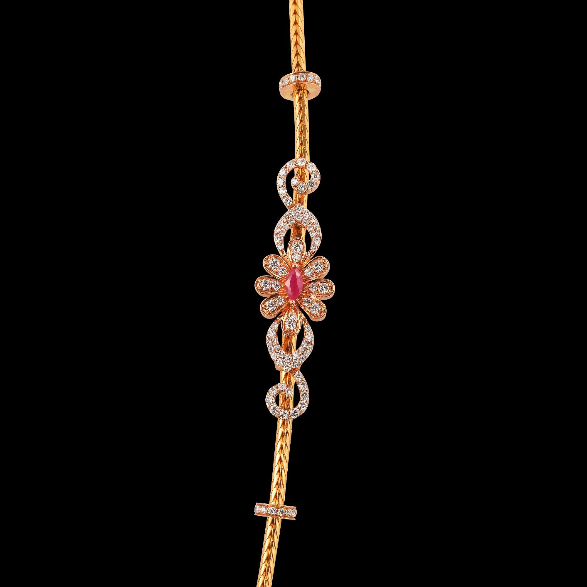 Diamond Mugappu Chain_JCDJCH5008 – JCS JEWEL CREATIONS