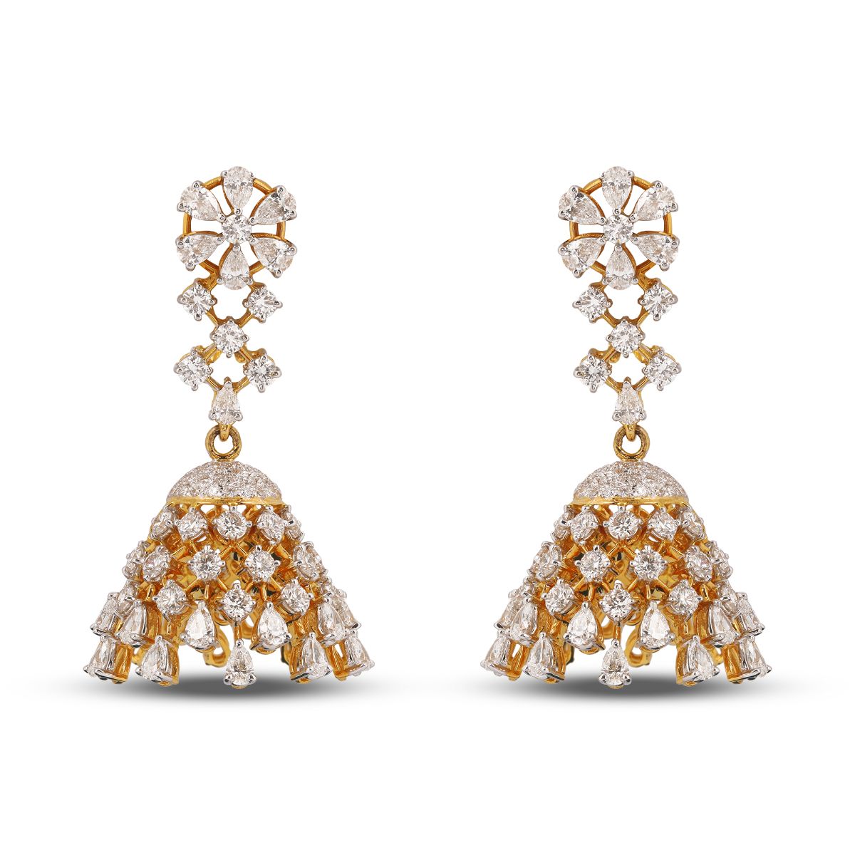 Diamond Jhumkas Online | JCS Jewellers – JCS JEWEL CREATIONS