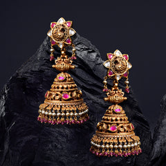 Bhavna Gold Jhumka _JCGJER3001