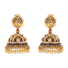 Tanvi Gold Jhumka _JCGJER3011