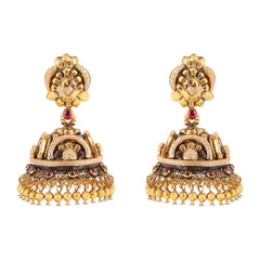 Tanvi Gold Jhumka _JCGJER3011