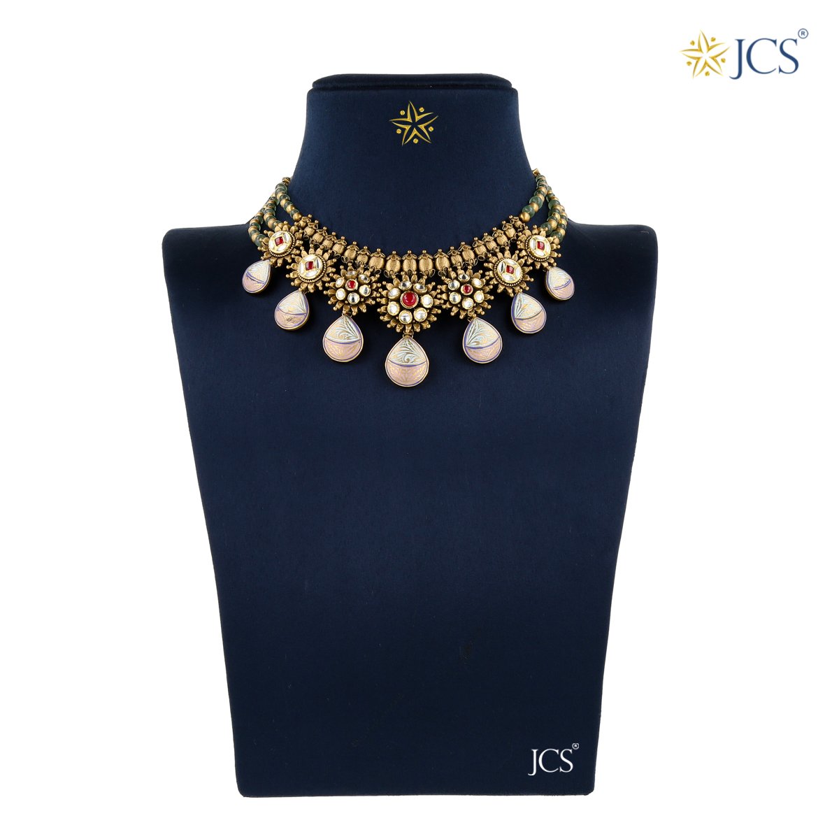 Gayathri Jadau Necklace Set_JCJAD7039