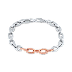 Two Tone Platinum Bracelet _JCPTBB4011