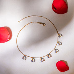 Heart Shaped gold chain_JGC8012