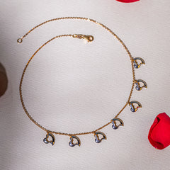 Heart Shaped gold chain_JGC8012