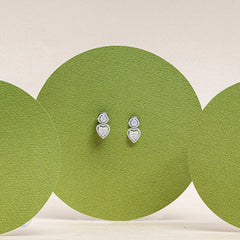 Heart Shaped Diamond Stud_JDE2050