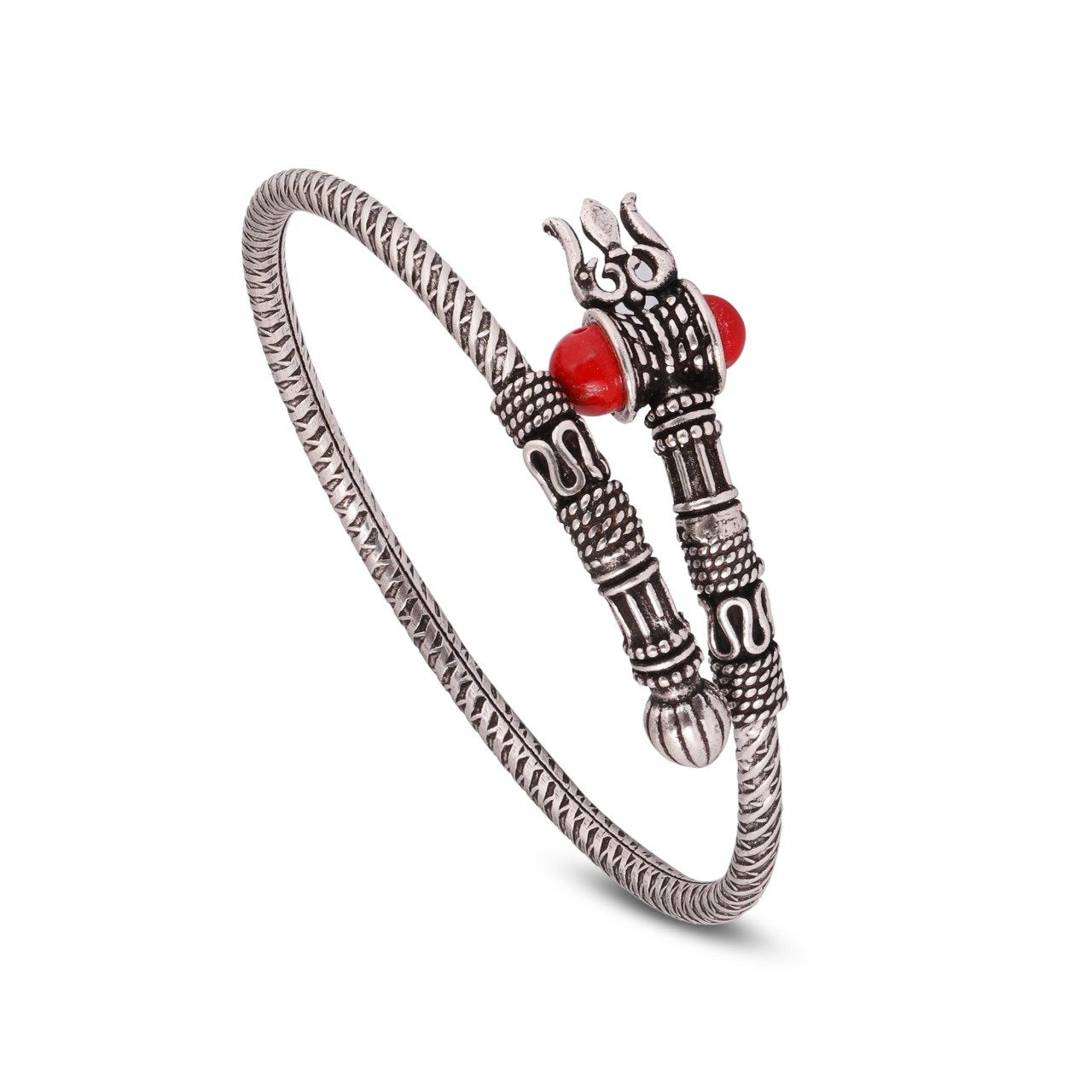 Malta Red Silver Bracelet_JCSILBB4003