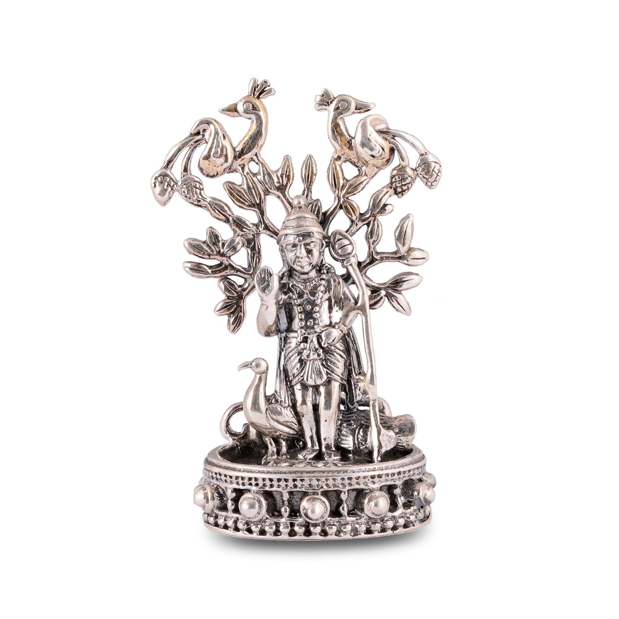 Silver Murugar statue_JCSILMIS9008