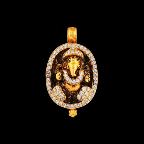 Lord Ganapati Diamond Pendant_JDP3007