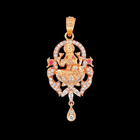 Embellished Goddess Lakshmi Diamond Pendant_JDP3009