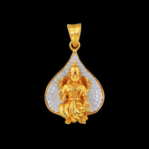 Goddess Lakshmi Throne Diamond Pendant_JDP3016