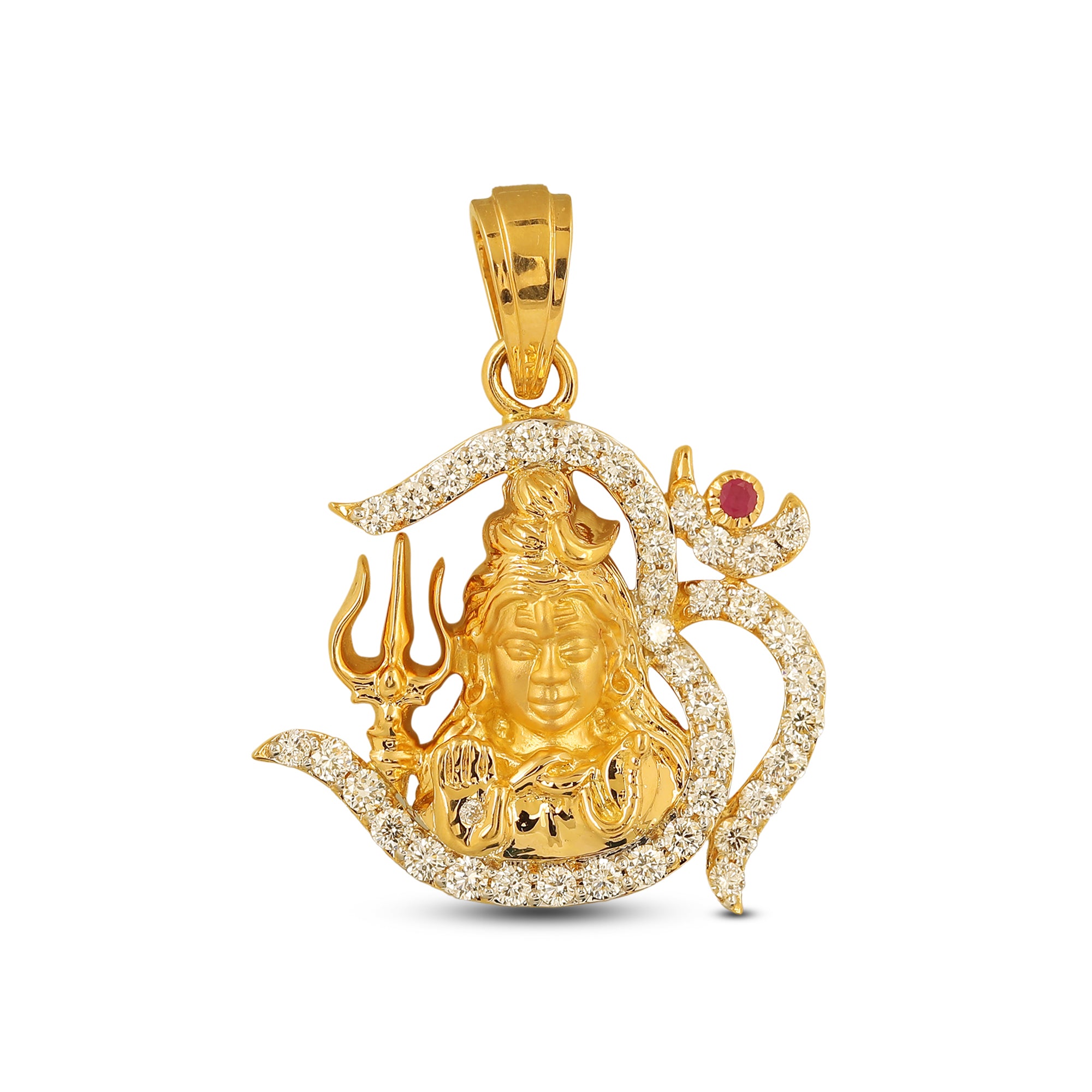 God Siva Diamond Pendant_JDP3035