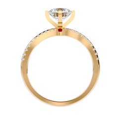 Double Band Solitaire Ring _JDSR1010