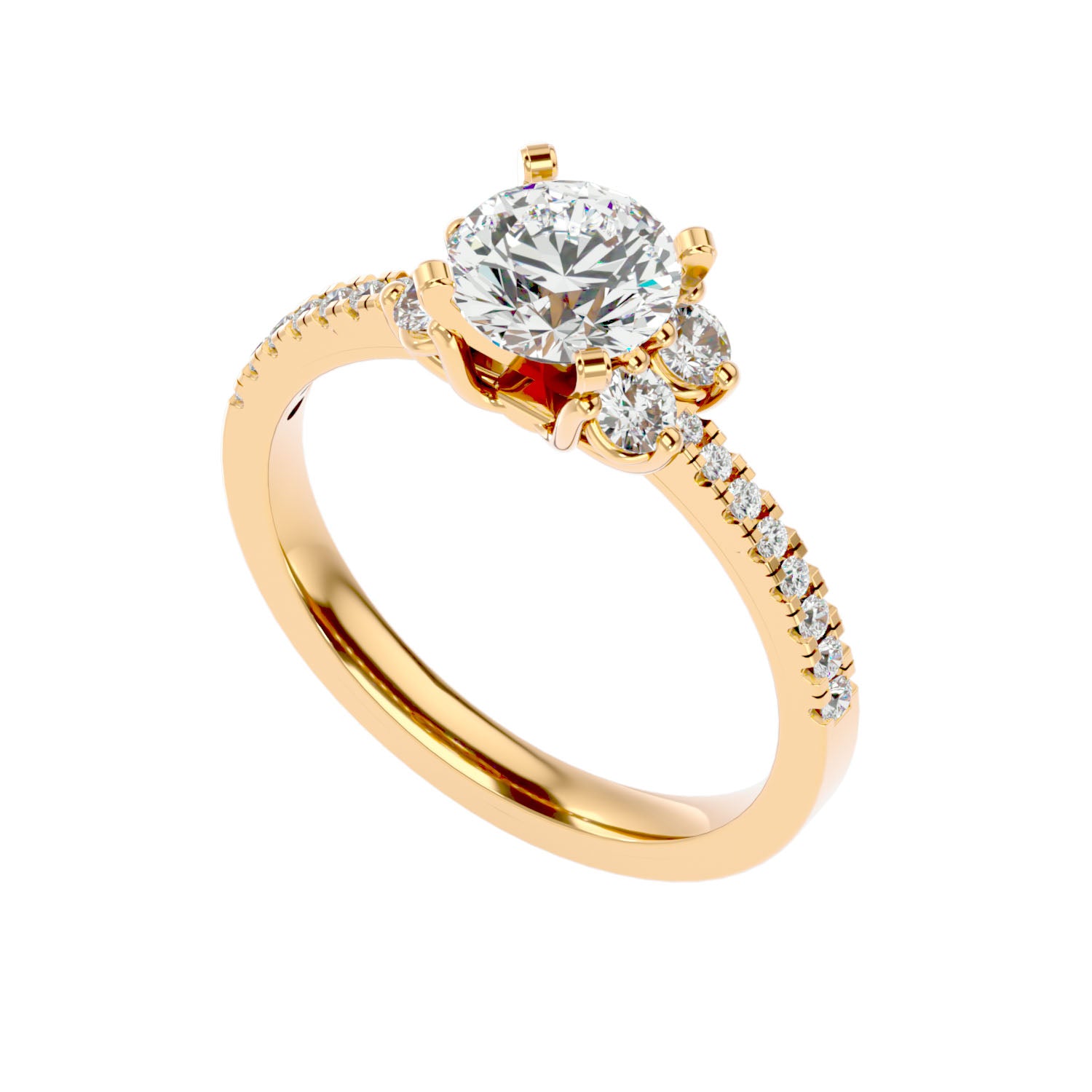 Quatro Diamond Solitaire Ring _JDSR1011