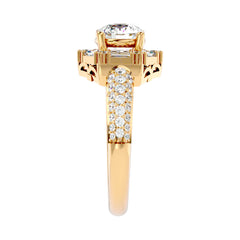 Hexagon Solitaire Ring_JDSR1012