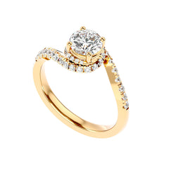 Semi Twist Solitaire Ring _JDSR1013