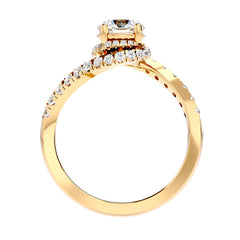 Semi Twist Solitaire Ring _JDSR1013