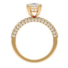 The Classic Square Solitaire Ring _JDSR1014