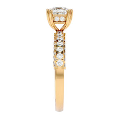 The Classic Square Solitaire Ring _JDSR1014