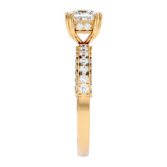 The Classic Square Solitaire Ring _JDSR1014
