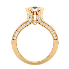 Tri-Band Solitaire Ring _JDSR1016