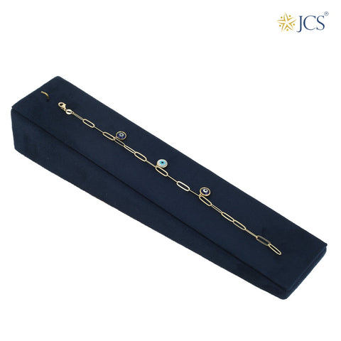 Tri-Evil Eye Gold Bracelet_JGB4081