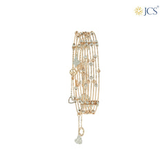 Heart Dangle Gold Bracelet_JGB4095