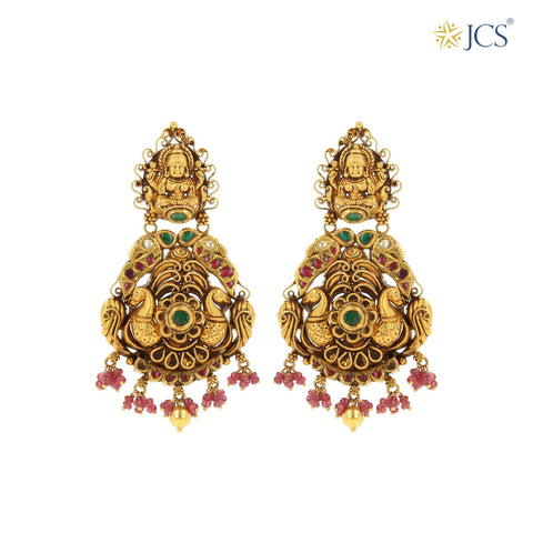 Goddess Lakshmi Gold Earring_JGE3035