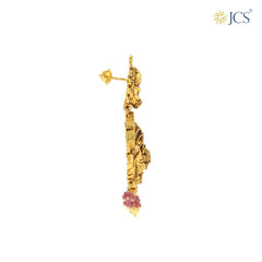 Goddess Lakshmi Gold Earring_JGE3035