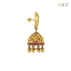 Elegant Temple Gold Jhumka_JGJ3015