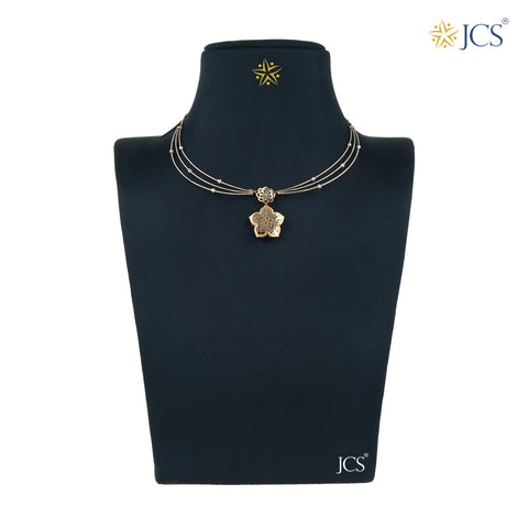Simple Flora Gold Necklace Set_JGNS5015
