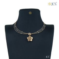 Simple Flora Gold Necklace Set_JGNS5015