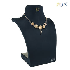 Elegant Floral Gold Necklace Set_JGNS5019