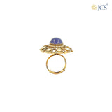 Dhrisham Jadau Rings_JJR002 - 18kt,Yellow Gold / Adjustable / 11.5 Grams