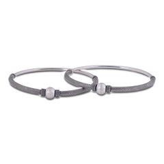 Banded Silver Bangle_JSB4031