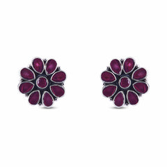 Ruby Woo Silver Earring_JSE2034