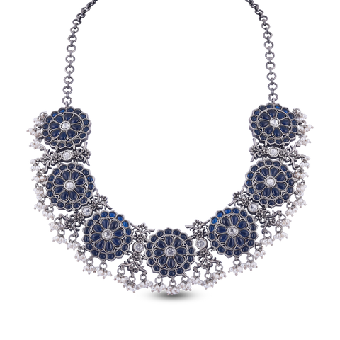 Fiore Silver Necklace_JSN5023