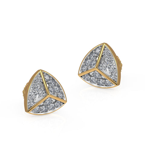 Triangular Filled Earring_LDE5073