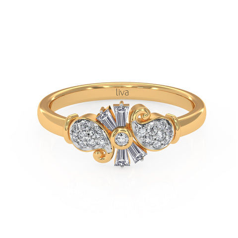 Semi Bloom Flower Power Ring_LDR1035